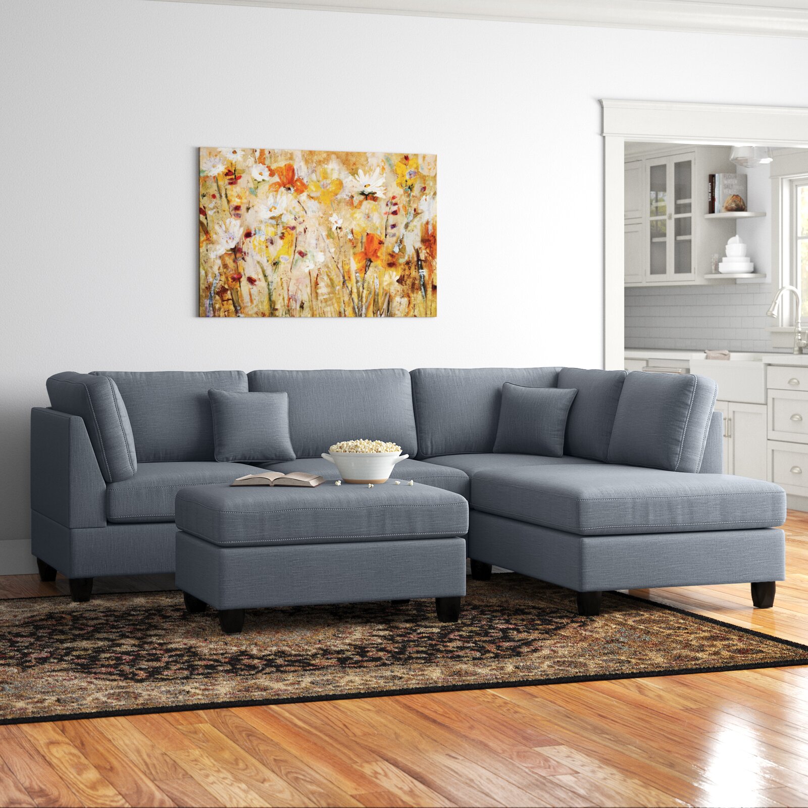 【Furniture】Hemphill 3 – Piece Upholstered Chaise Sectional