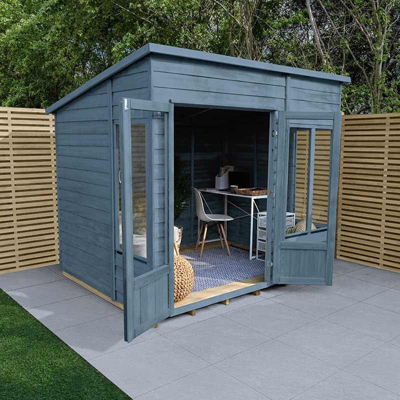 【Home&Garden】8x6 Forest Oakley Double Door Pent Summer House