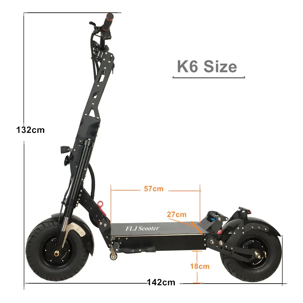 【Sports&Outdoors】90-150KMFLJ Upgraded Version 13 Inch Wheels 60V 6000W E Scooter 90-150KM