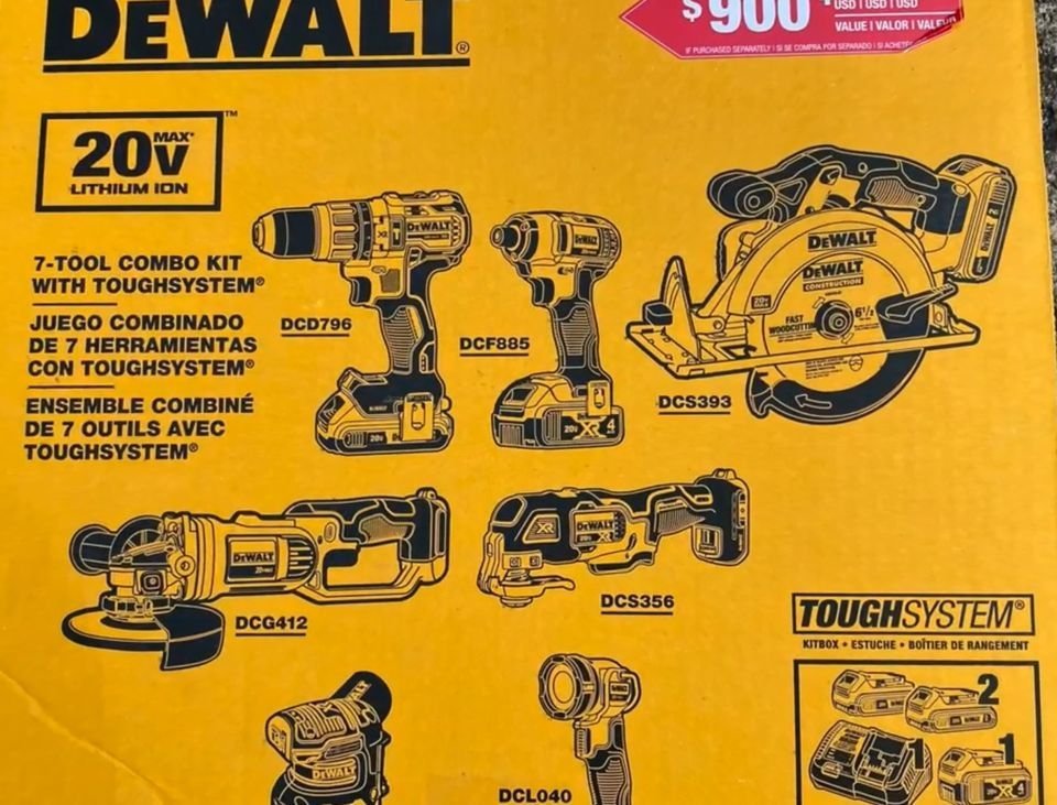 DeWALT DCKTS781D2M1 20V MAX Cordless Li-Ion 7 Tool Combo Kit wTough System