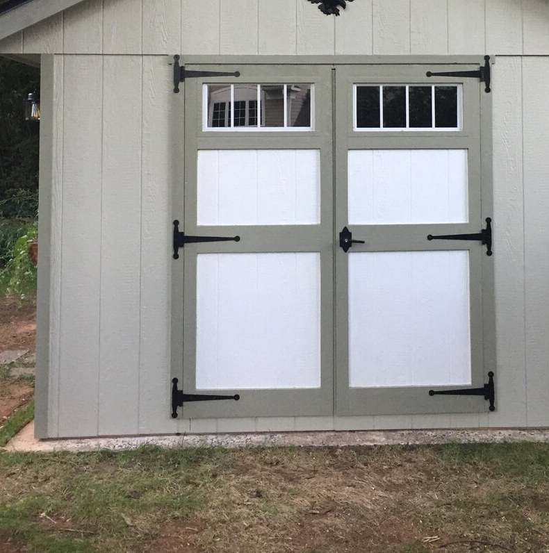 【Storage Shed】10'x12' Resin Outdoor Storage Shed with Shutters, Windows & Skylights for Garden Patio