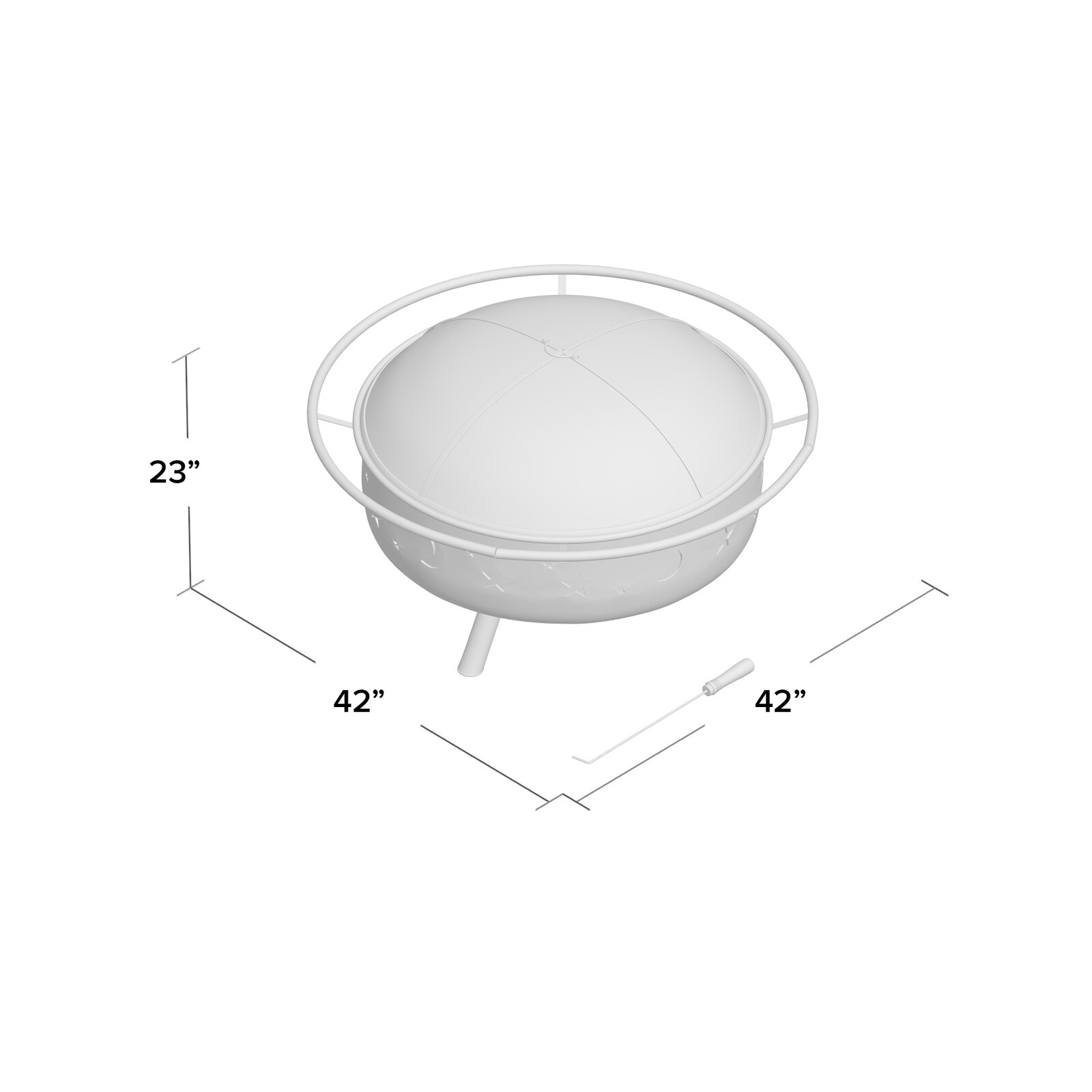 【Sports&Outdoors】Gustafson 23'' H x 42'' W Steel Wood Burning Outdoor Fire Pit