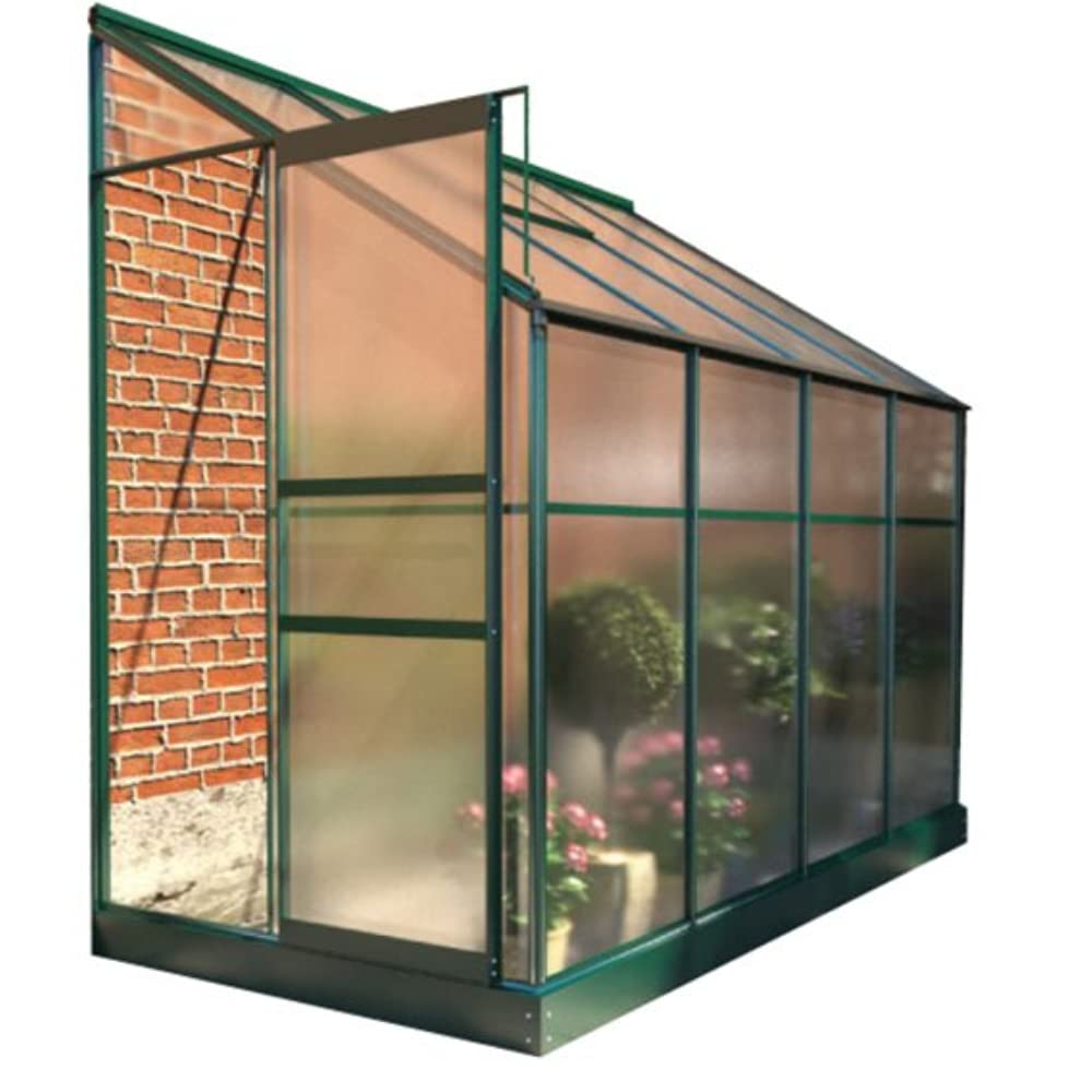 【Home&Garden】Polycarbonate Aluminium Metal Frame Lean-To Greenhouse Green