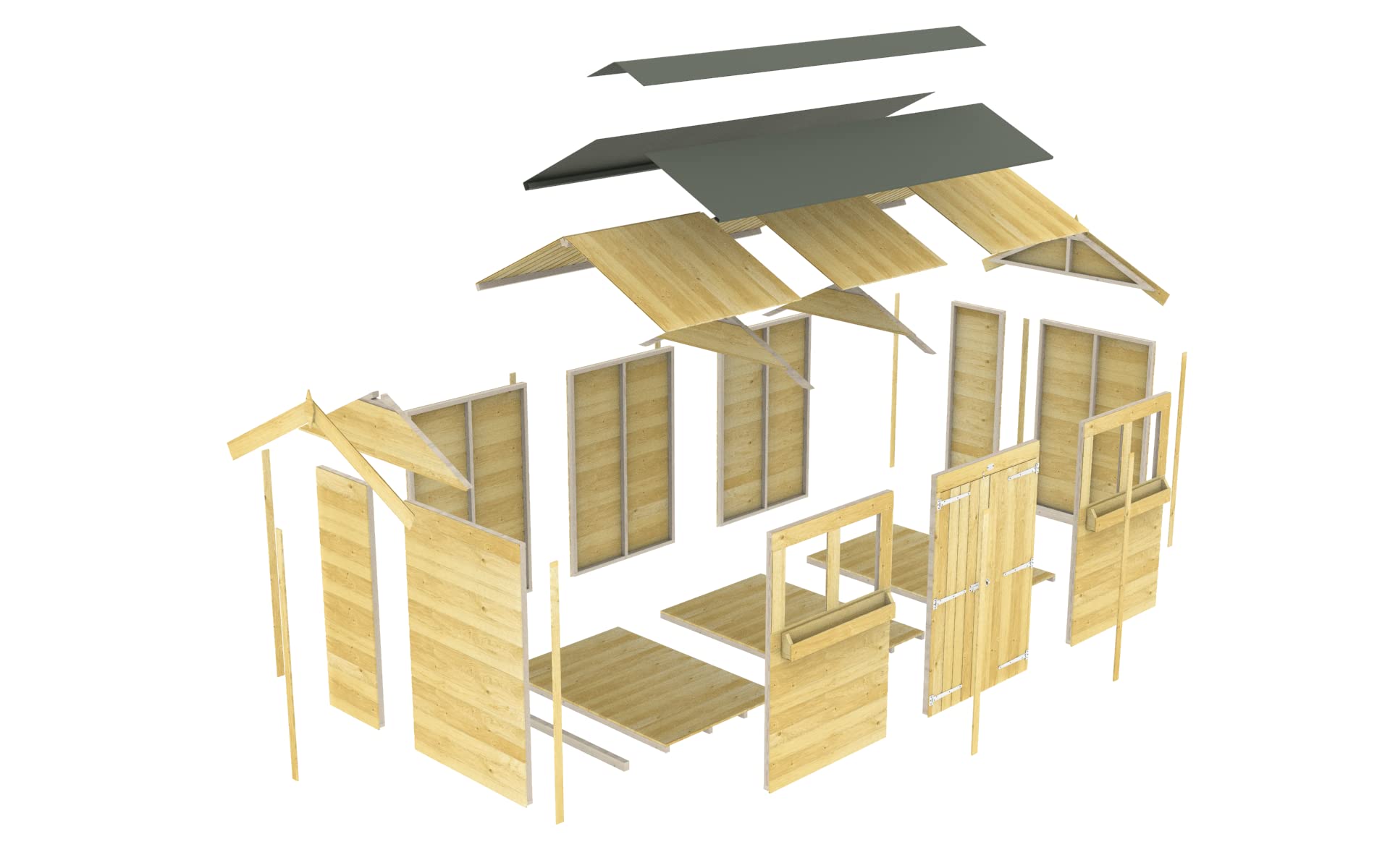 【Home&Garden】12x6 Apex Summer Shed Double Doors Garden Building