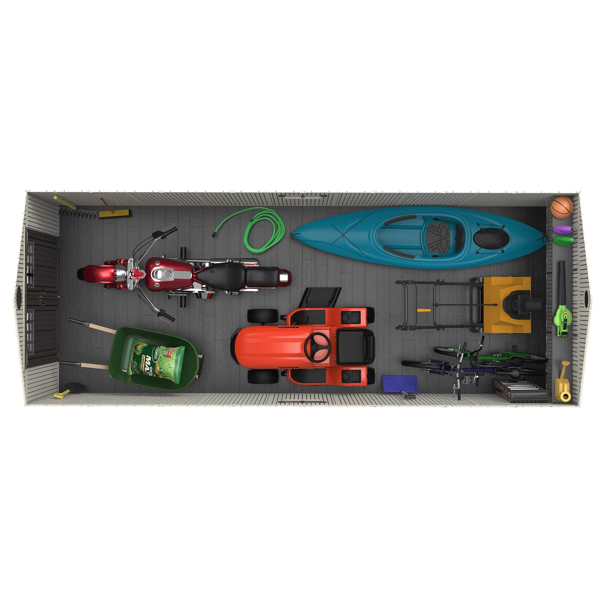 【Storage Shed】20 ft. W x 8 ft. D Plastic Storage Shed