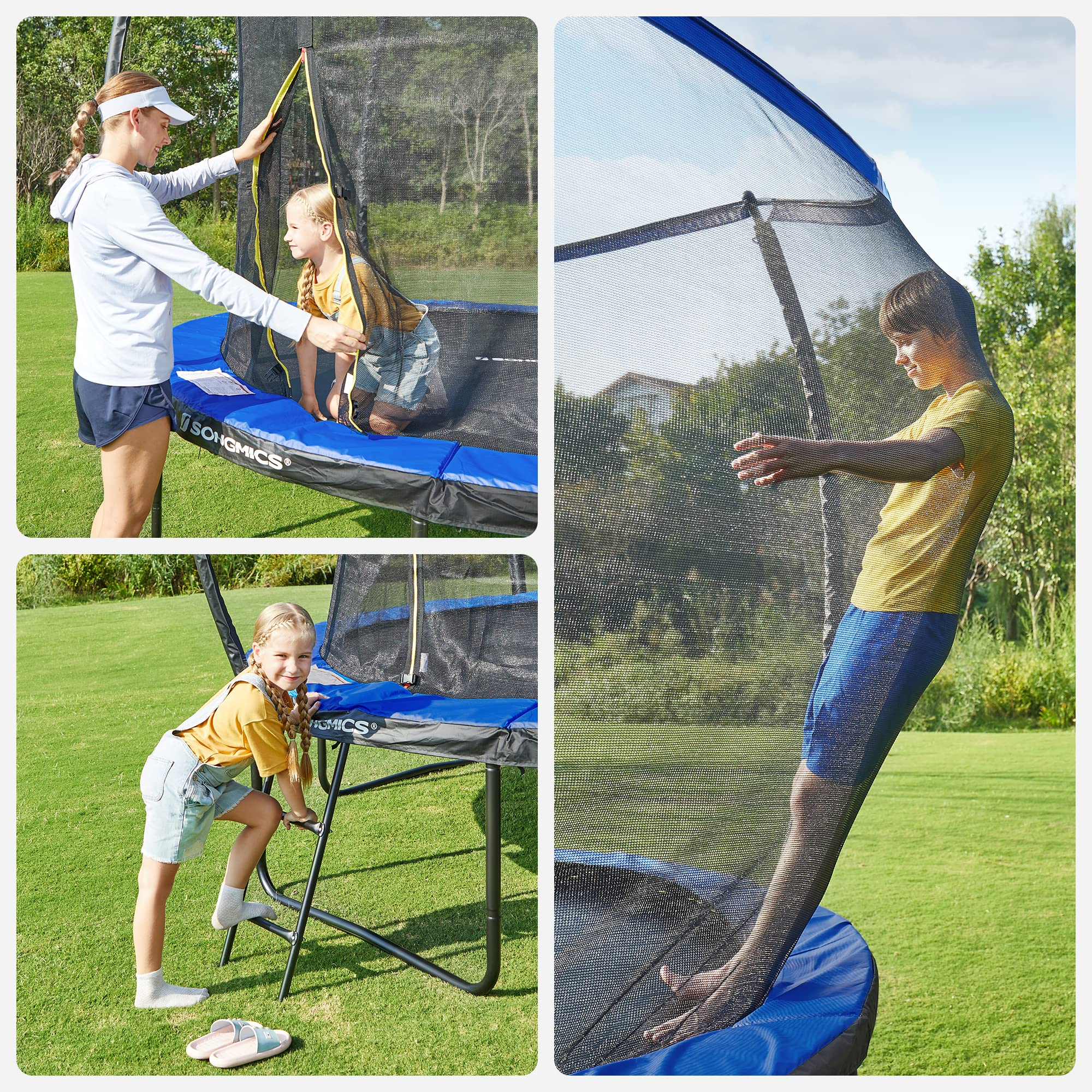 【Sports&Outdoors】Trampoline, Inner Saftey Net, Ladder, for Outdoor Garden Backyard