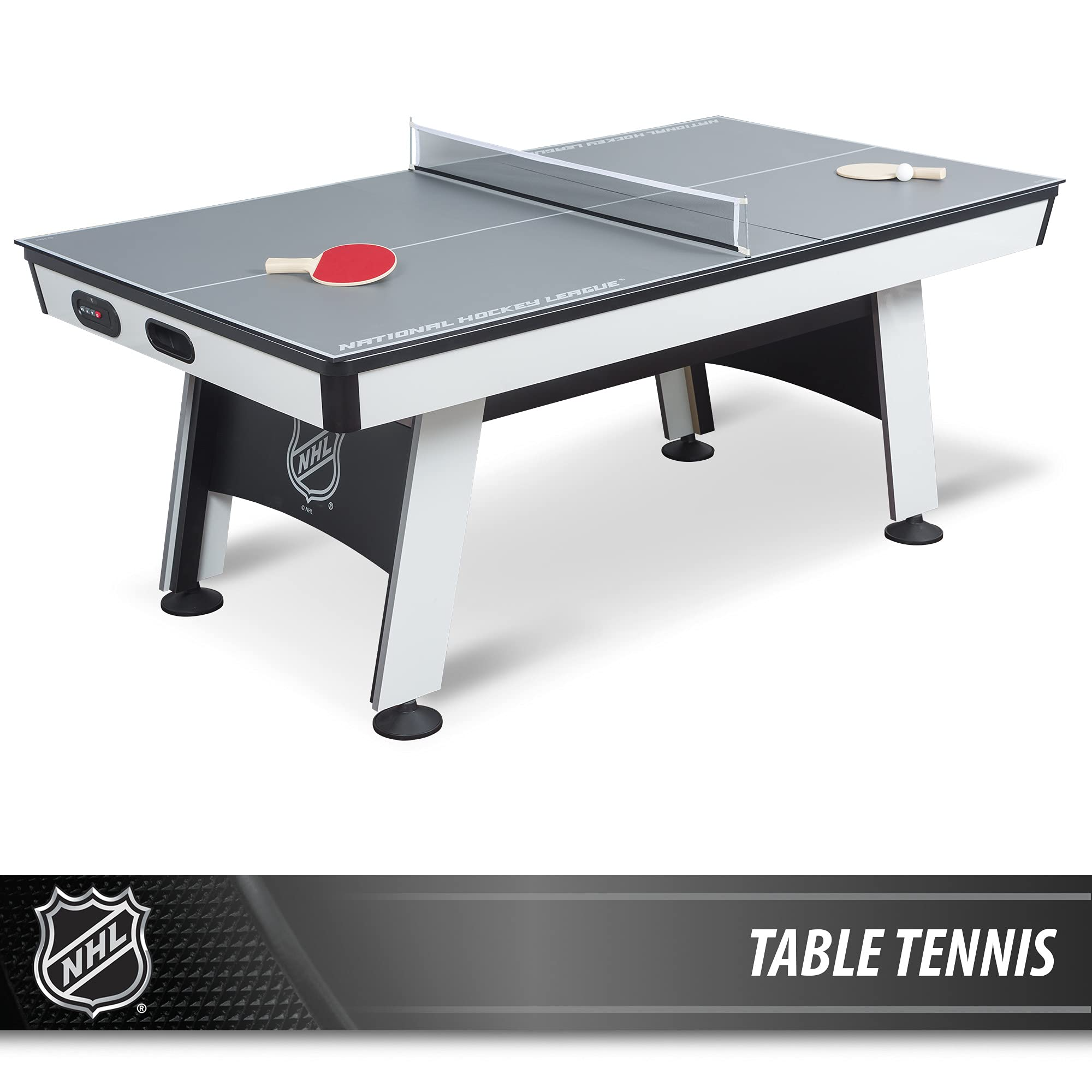 【Sports&Outdoors】Multi-Game Tables, Play 2-in-1 Air Hockey Table with Table Tennis Top