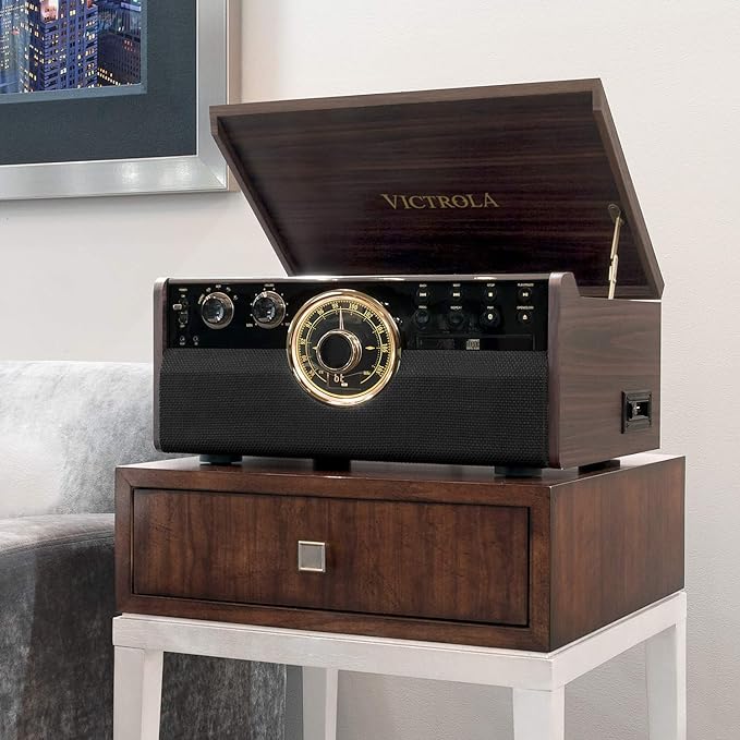 Victrola Empire Bluetooth Record Player – 6-in-1 Music Center