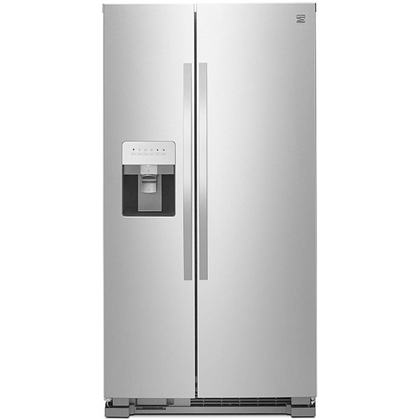 [Appliances]36 Side-by-Side Refrigerator and Freezer, 25 Cubic Feet Total, White
