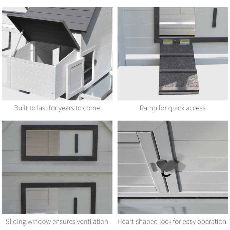 【Pet】Camas Chicken Coop with Chicken Run For Up To 3 Chickens