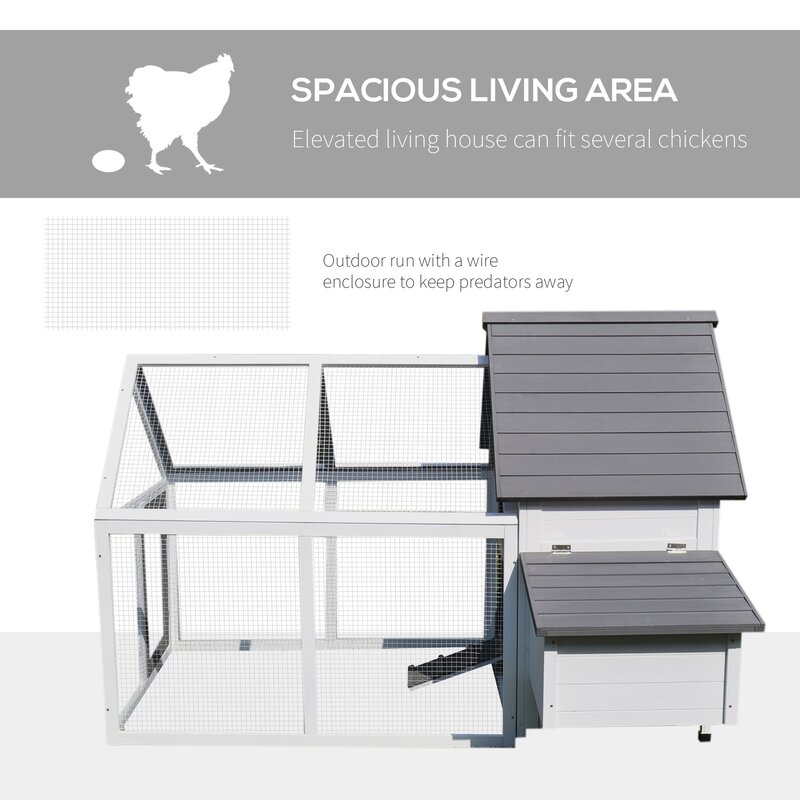 【Pet】Camas Chicken Coop with Chicken Run For Up To 3 Chickens