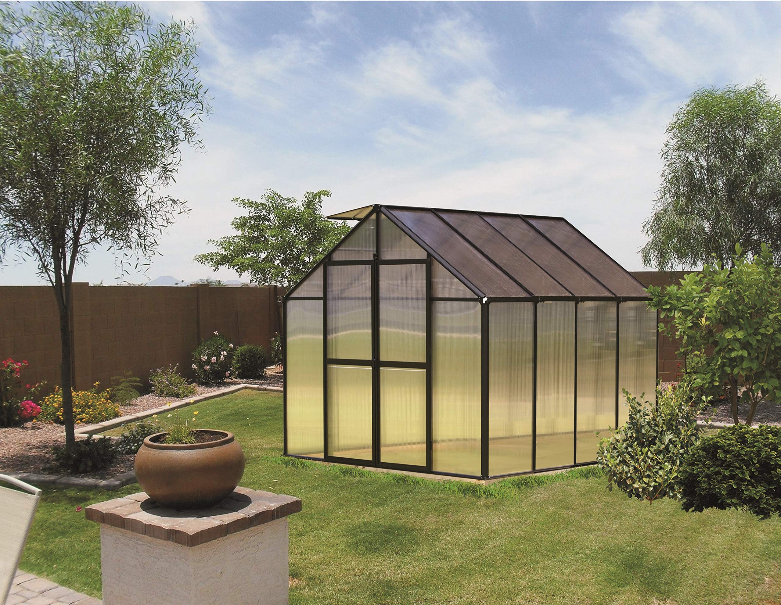 【Home&Garden】Greenhouse, 8' x 12', Black