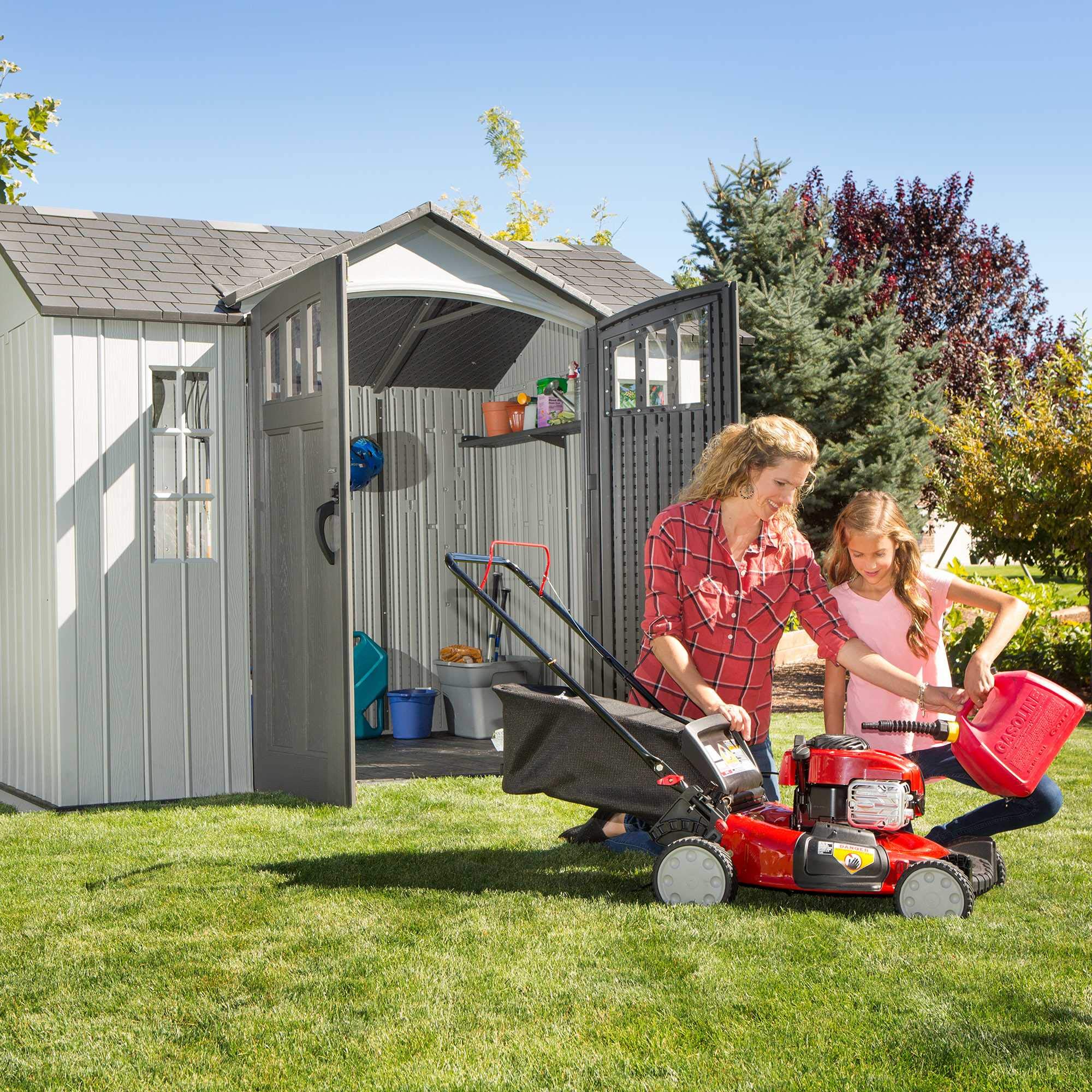 【Storage Shed】10 x 8 Ft. Outdoor Storage Shed, Gray
