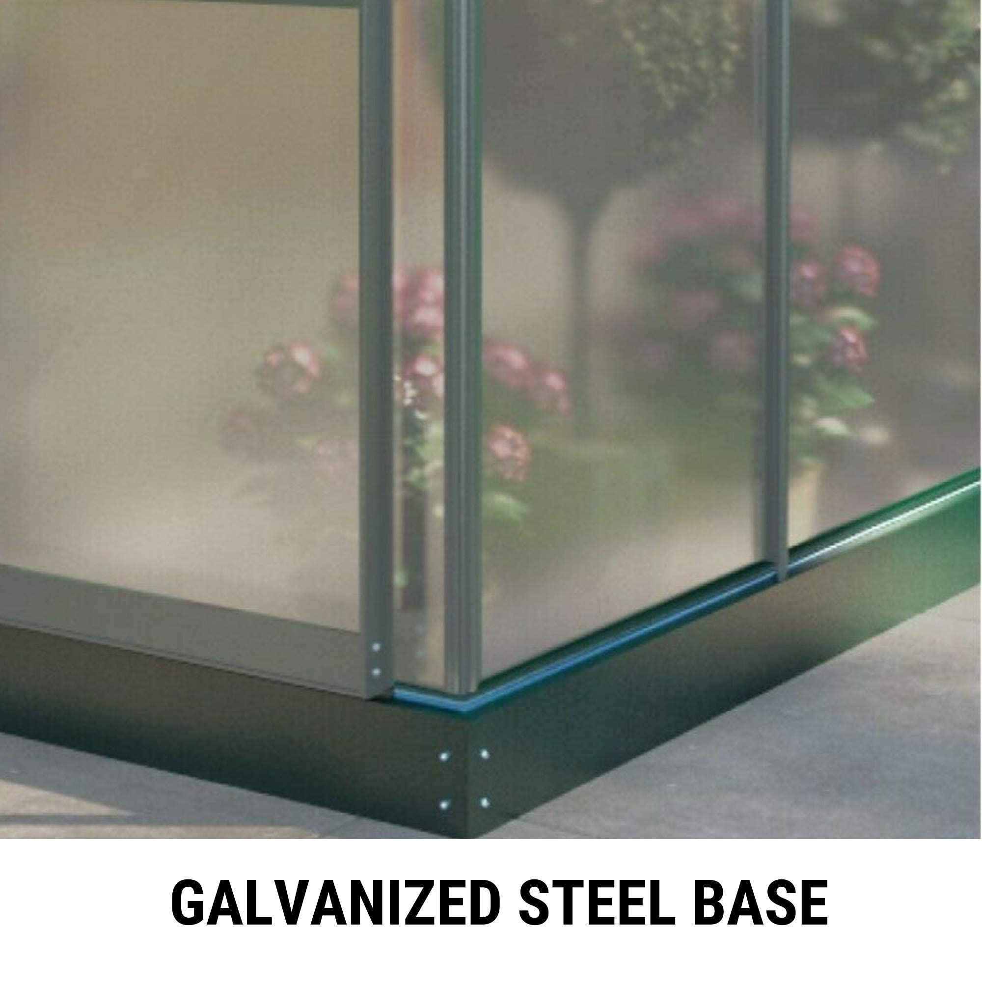 【Home&Garden】Polycarbonate Aluminium Metal Frame Lean-To Greenhouse Green