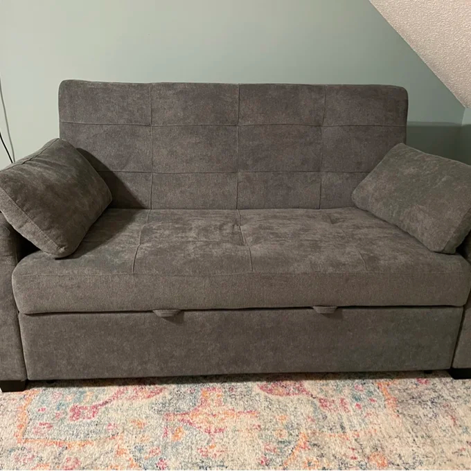 Serta Sabrina 72.6'' Queen Rolled Arm Tufted Back Convertible Sleeper Sofa with Cushions