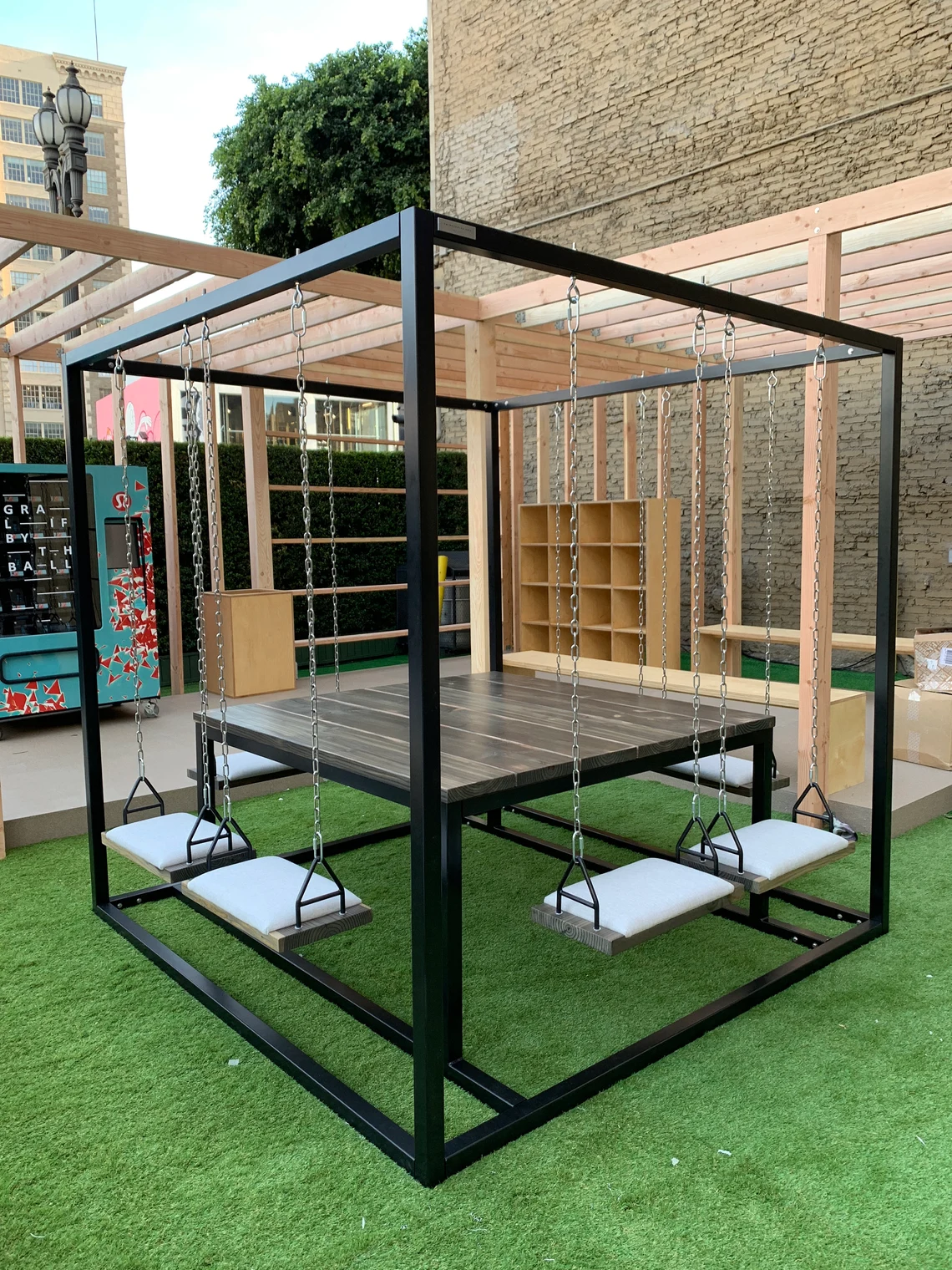 8-Seater Swing Table for indoor or outdoor use