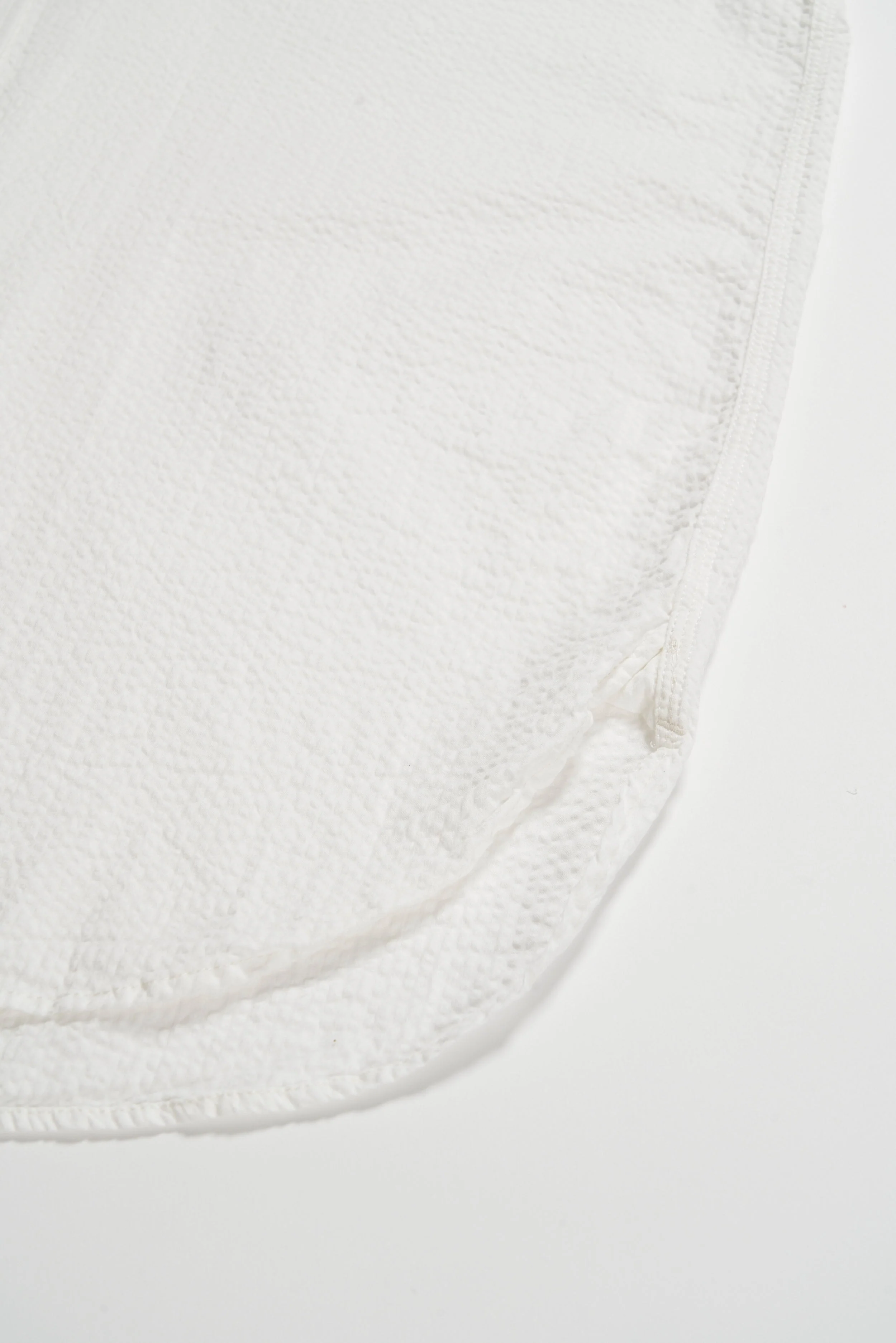 Work Shirt in White Tone & Tone Seersucker
