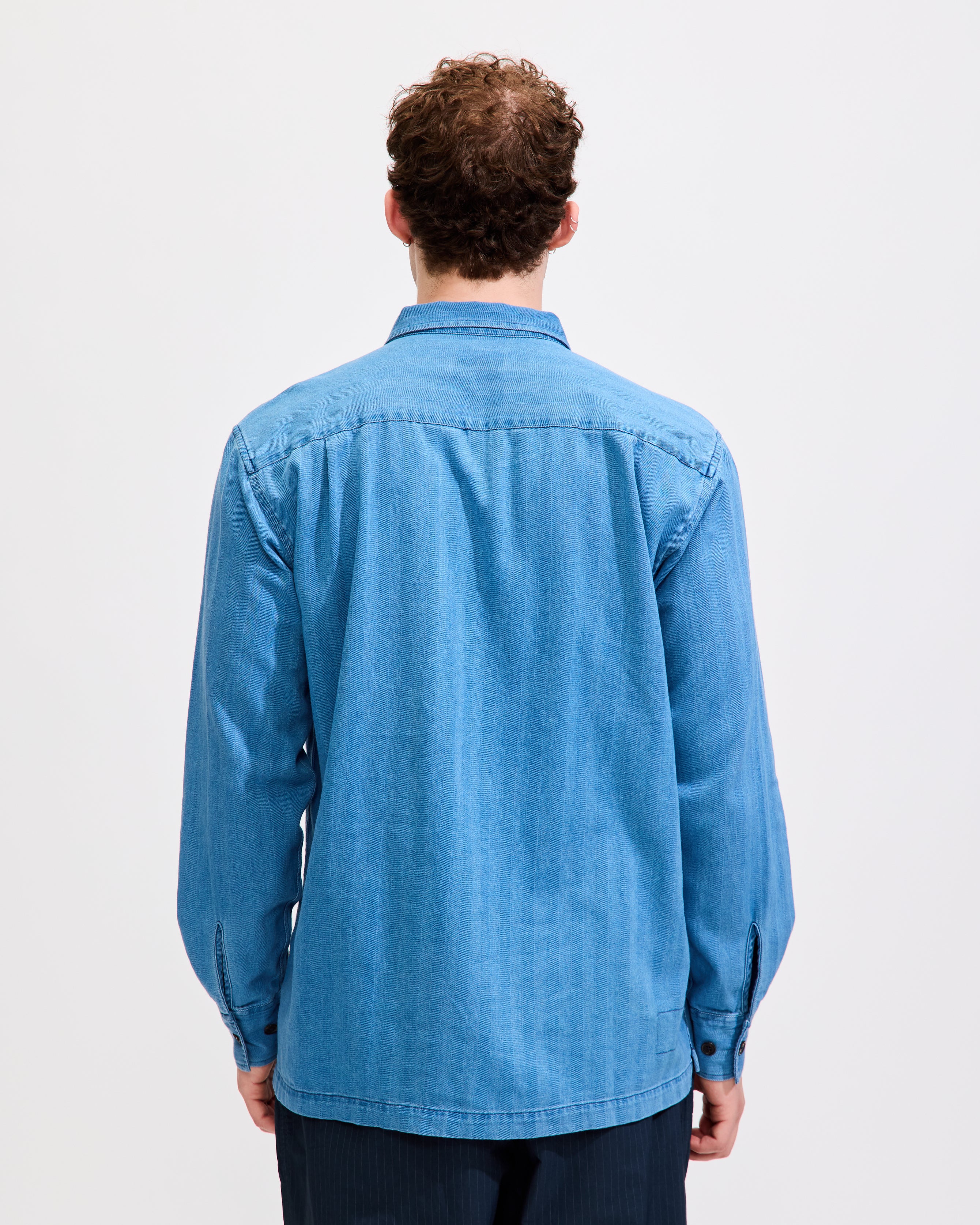 L/S Utility Shirt in Washed Indigo