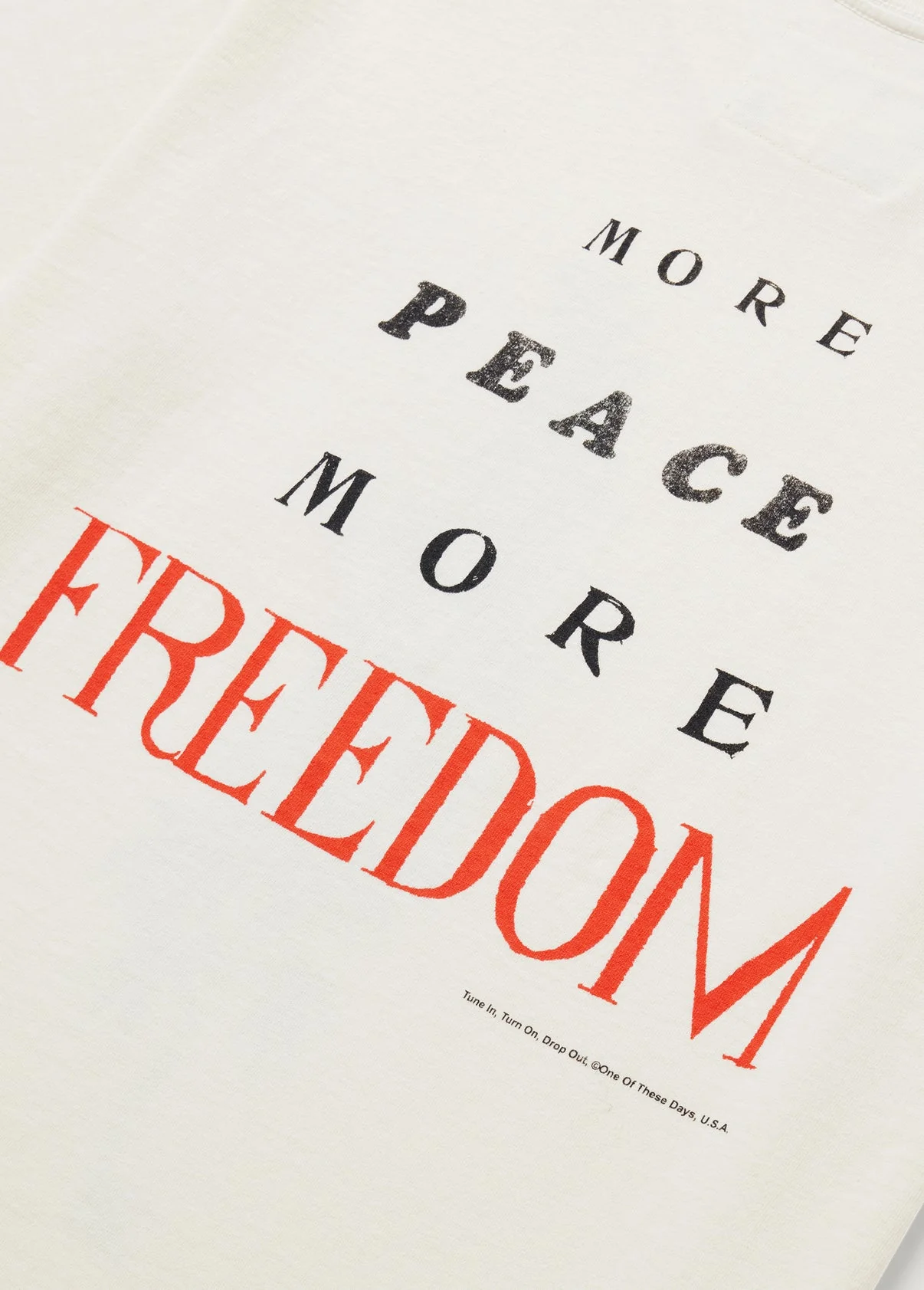 More Peace, More Freedom Tee in Bone