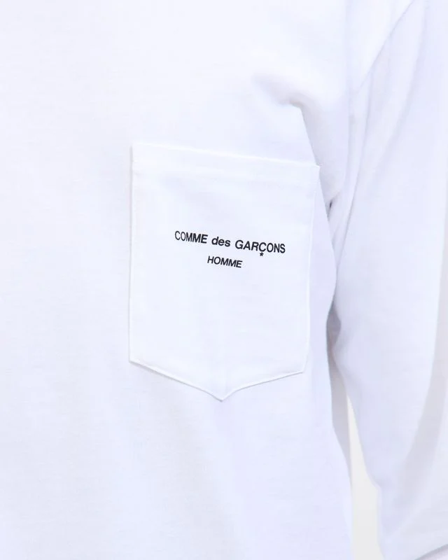 Printed Longsleeve T-Shirt in White