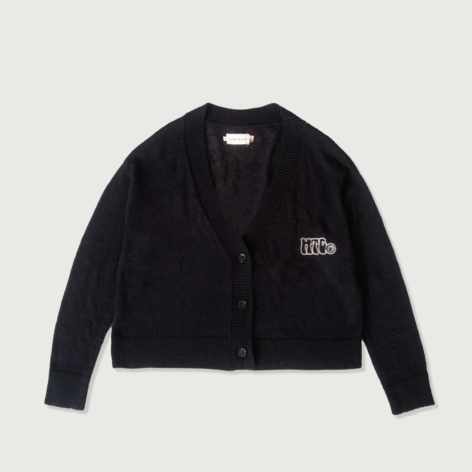 Womens Mohair Cardigan in Black