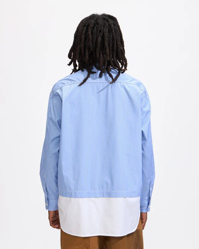 Block Shirt in Blue/White