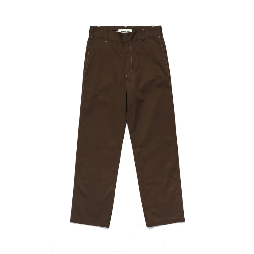 Contrast Stitch Chino Pant in Chocolate