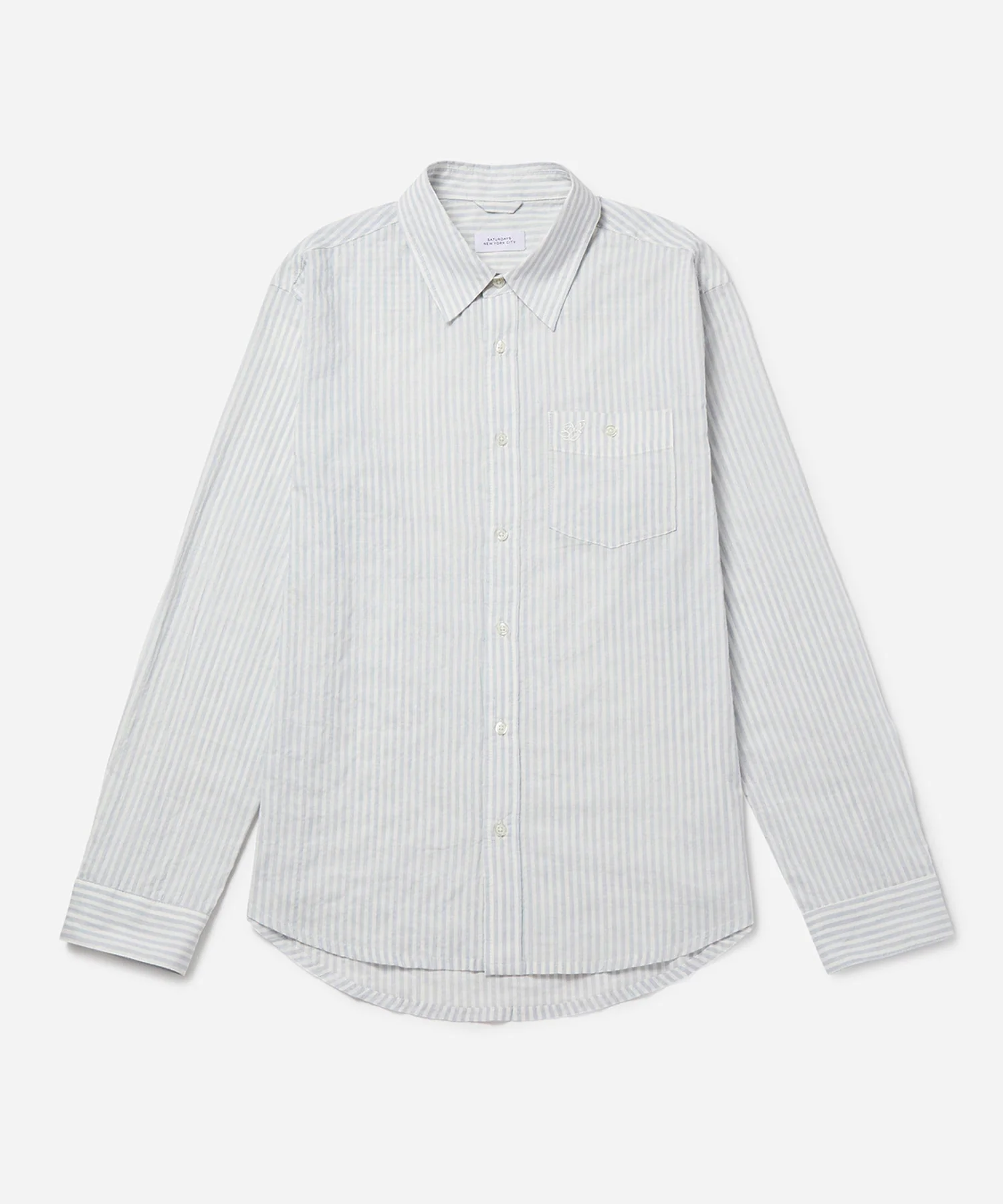 Luis Check Long Sleeve Shirt in Ivory