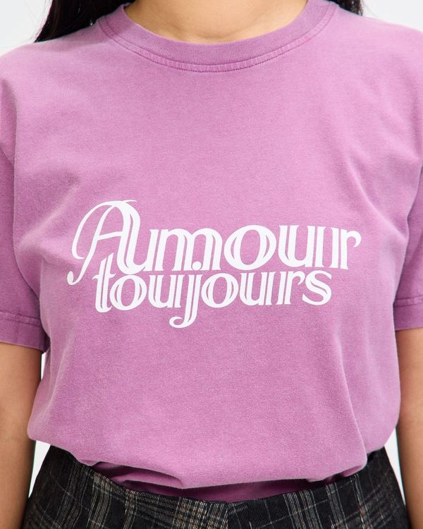 Amour Toujours Tee in Purple