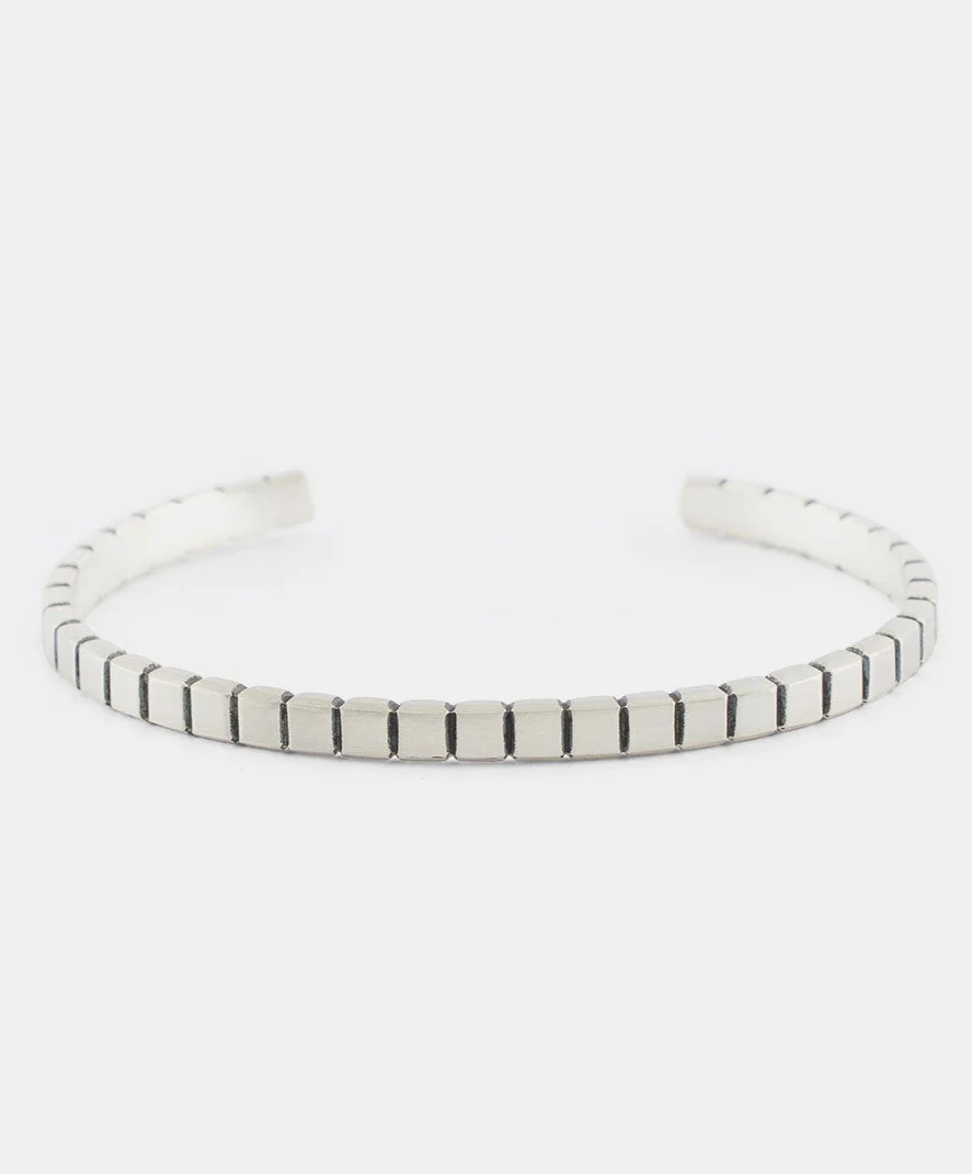 Silver Box Bangle