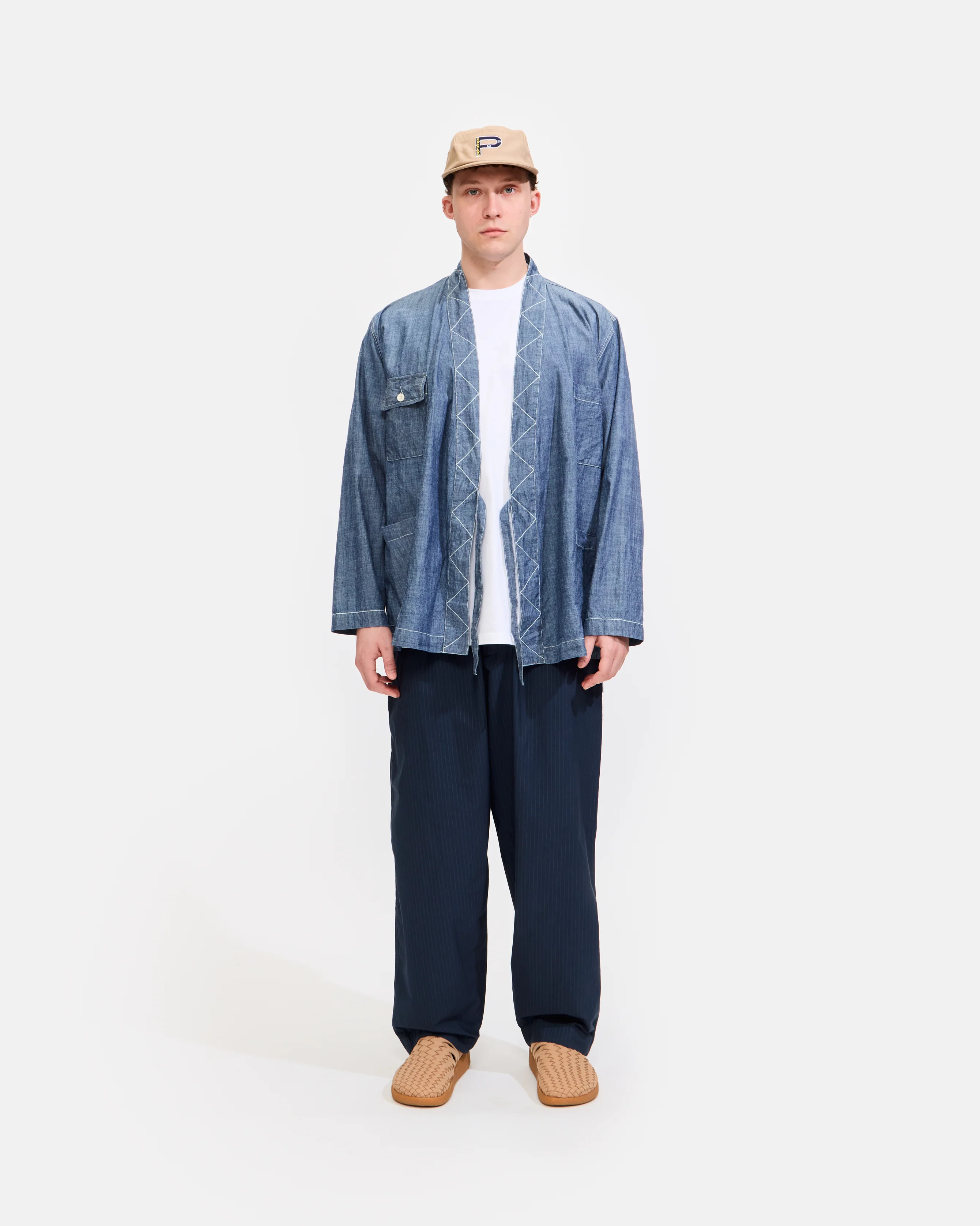 Oxford Pant in Navy Nearly Pinstripe