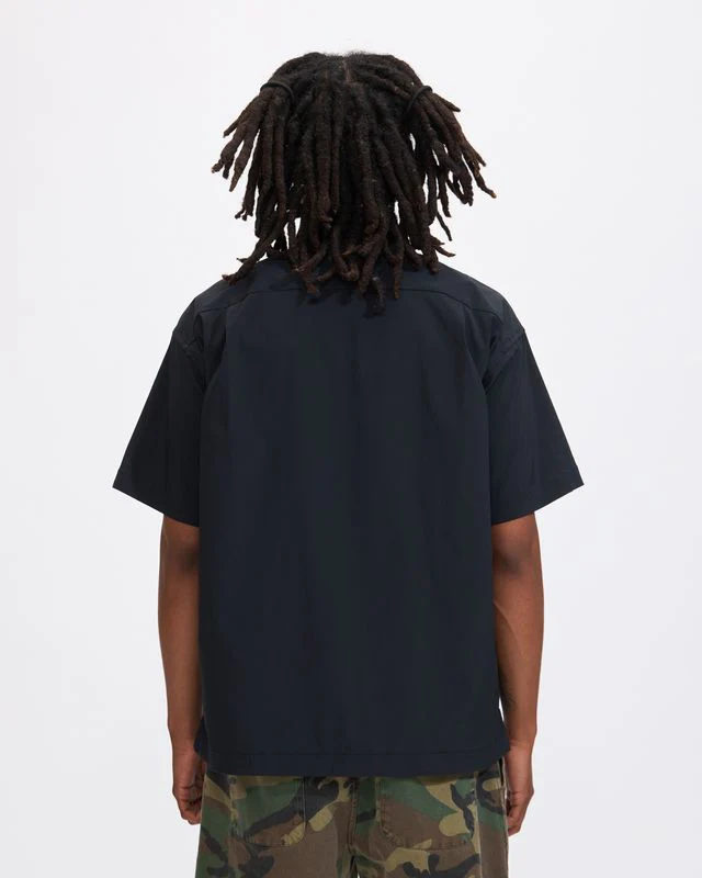 UV Cut Stretch Short Sleeve Shirt in Black