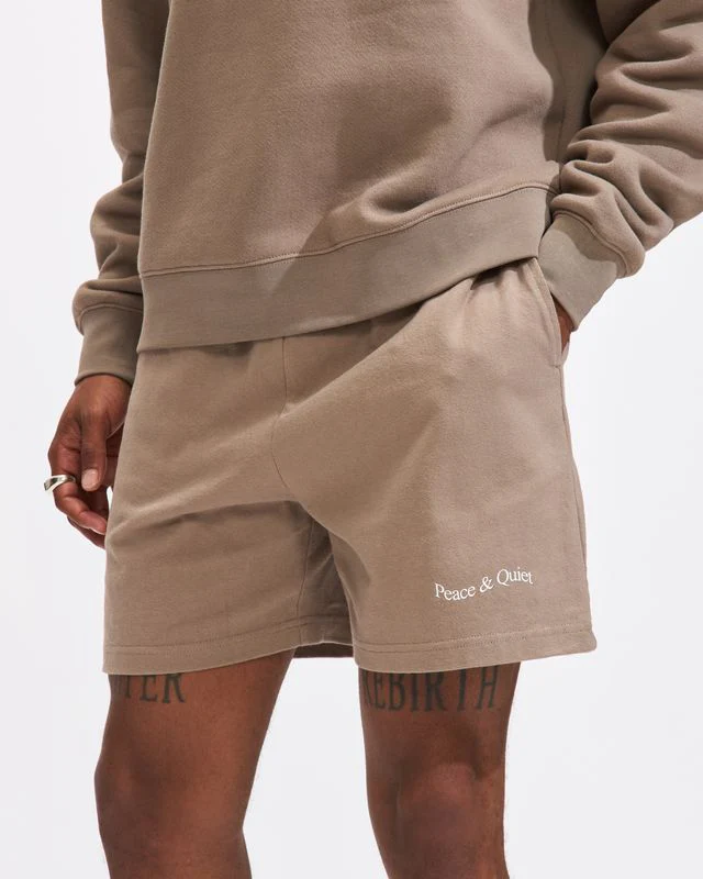 Wordmark Sweatshorts in Clay
