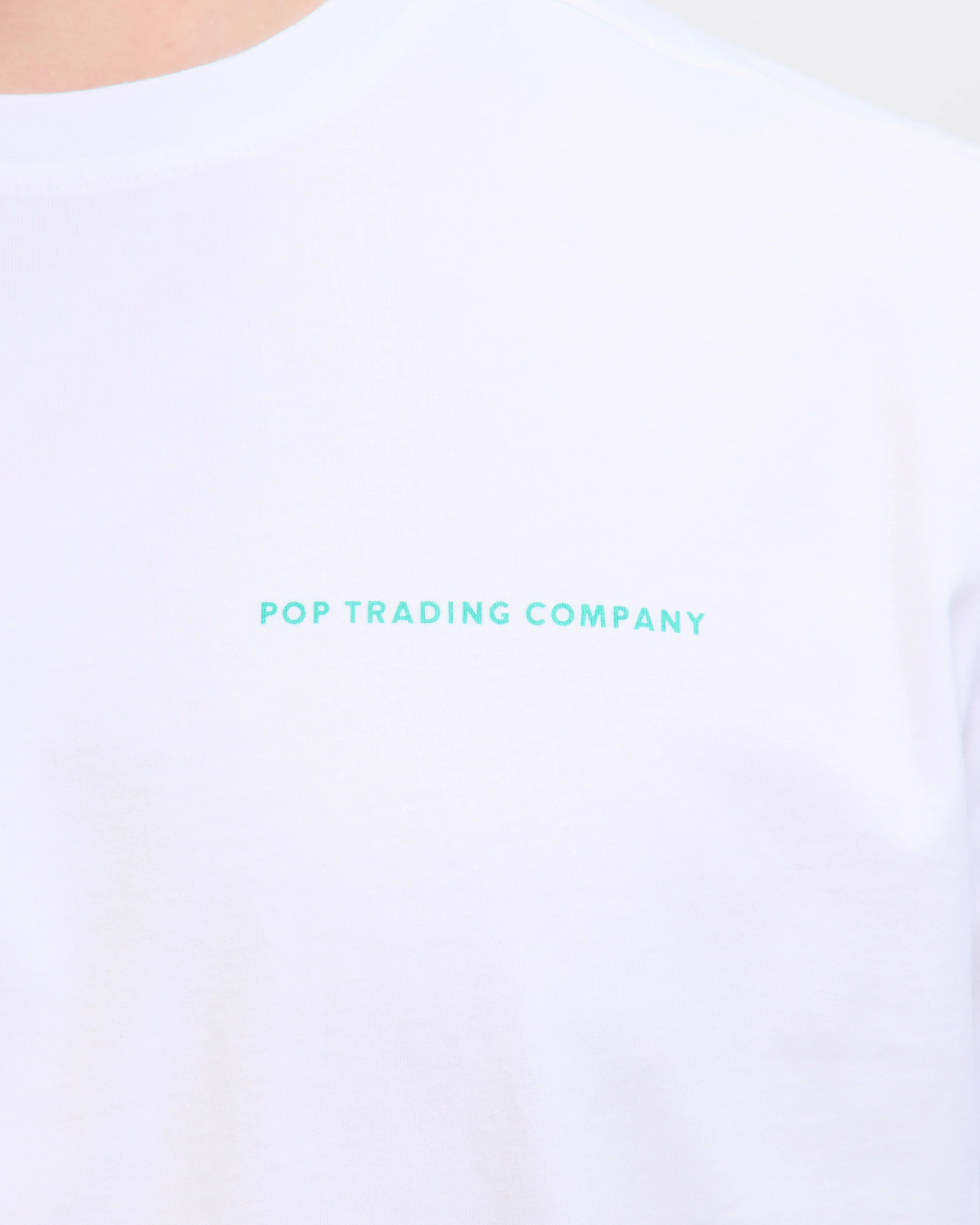 Logo T-Shirt in White/Peacock Green