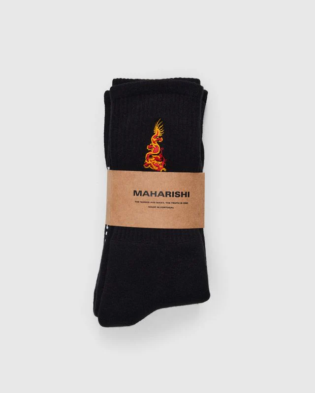 1264 Micro Dragon Sport Sock 3 Pack in Black