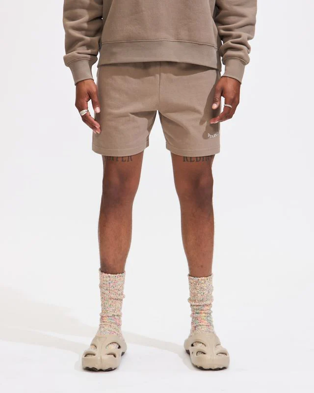 Wordmark Sweatshorts in Clay