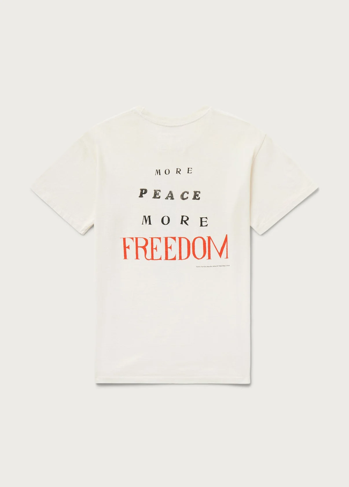 More Peace, More Freedom Tee in Bone