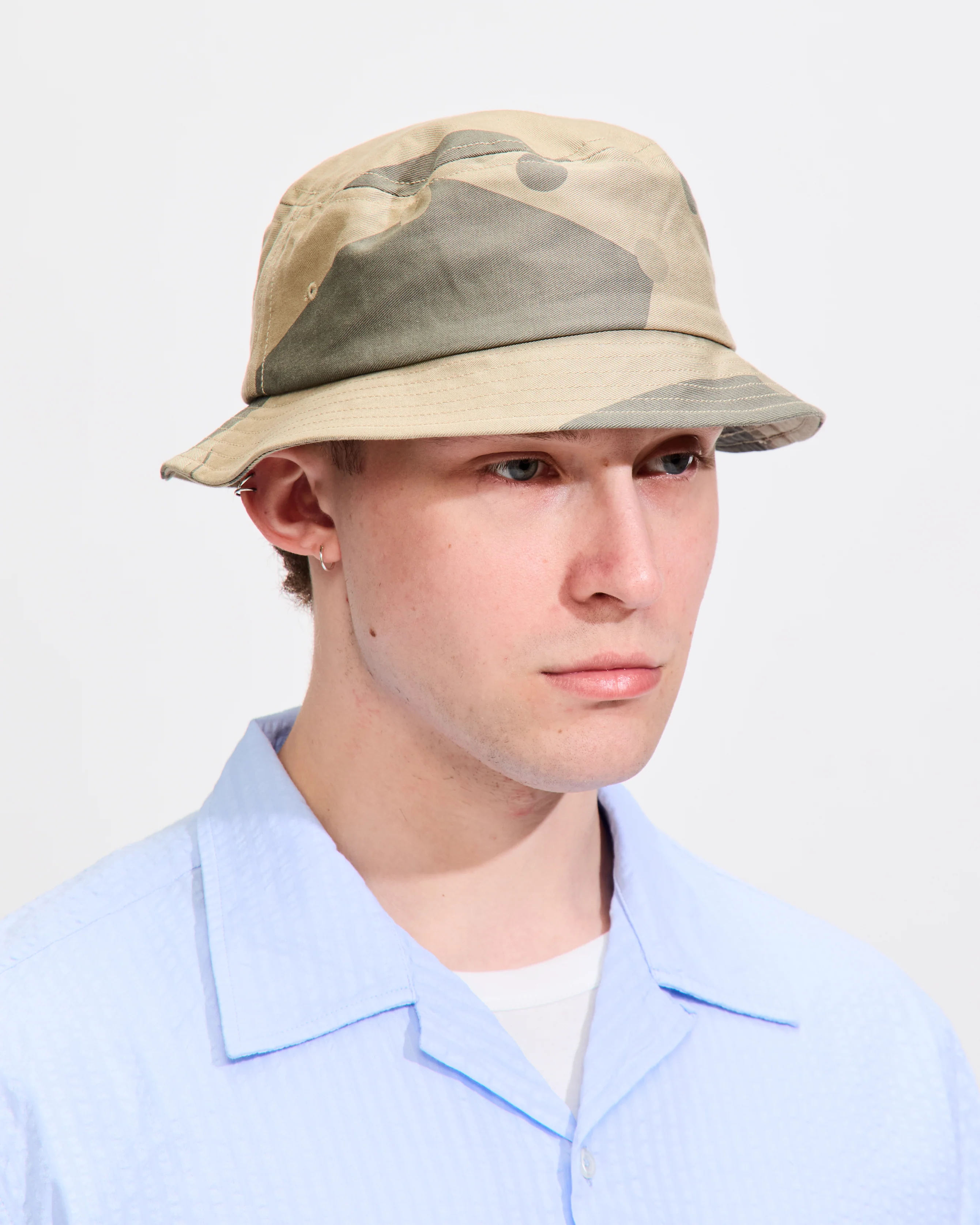 Beach Hat in Sand Swedish Camo