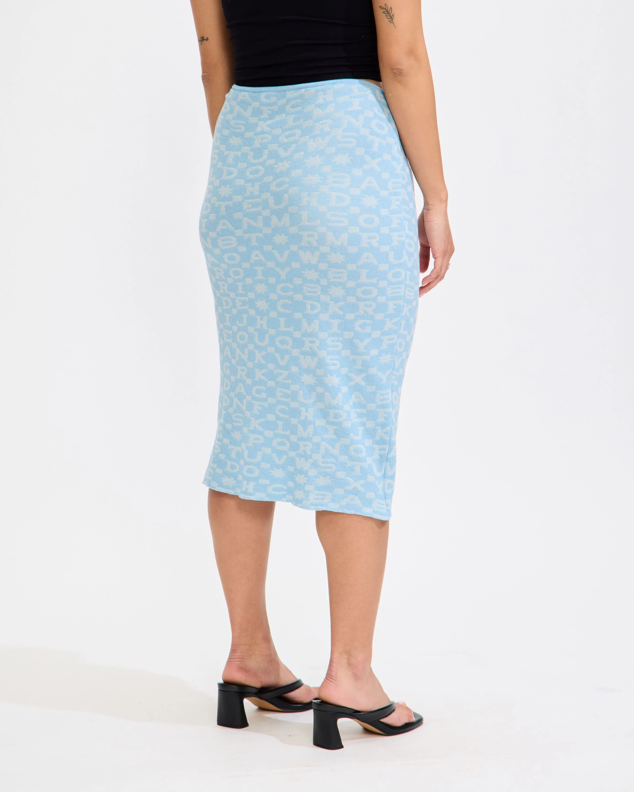 Alphabite Skirt in Blue