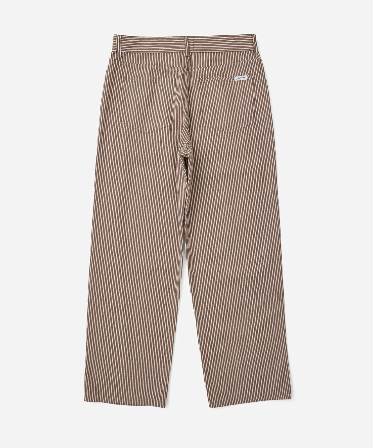 George Stripe Cotton Twill Pant in Dark Earth