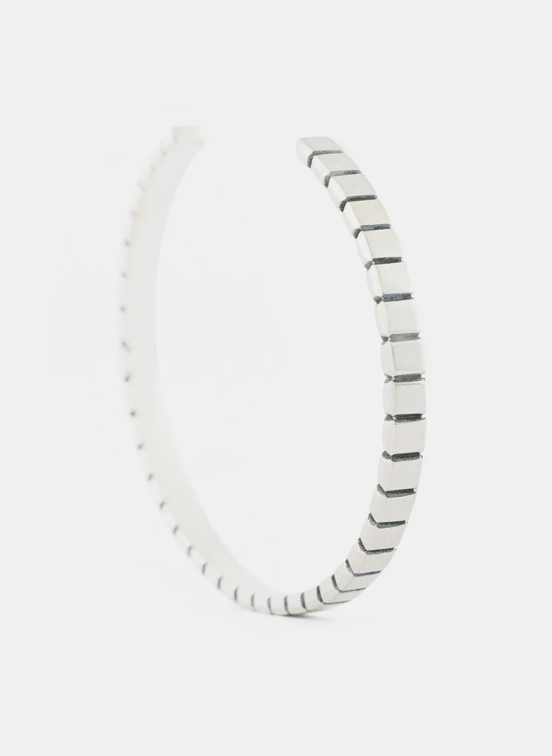 Silver Box Bangle