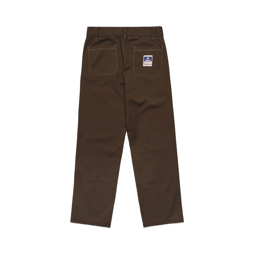 Contrast Stitch Chino Pant in Chocolate