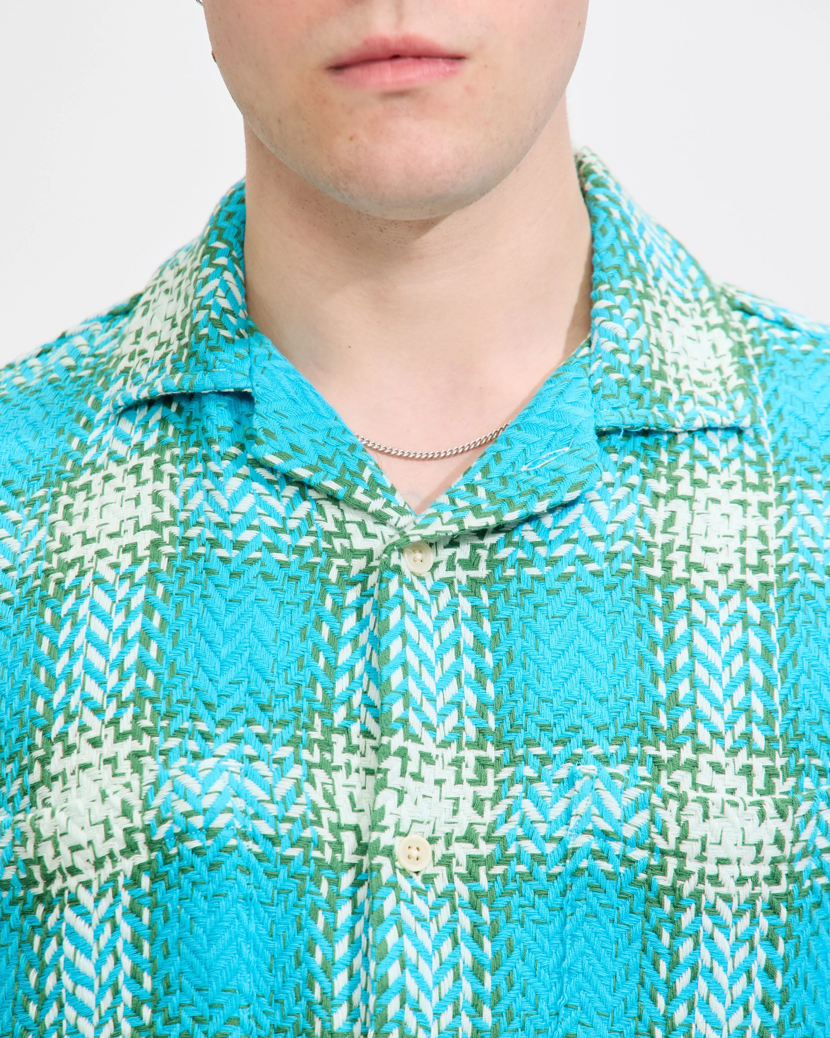 Wildcard SS Camp Shirt in Blue