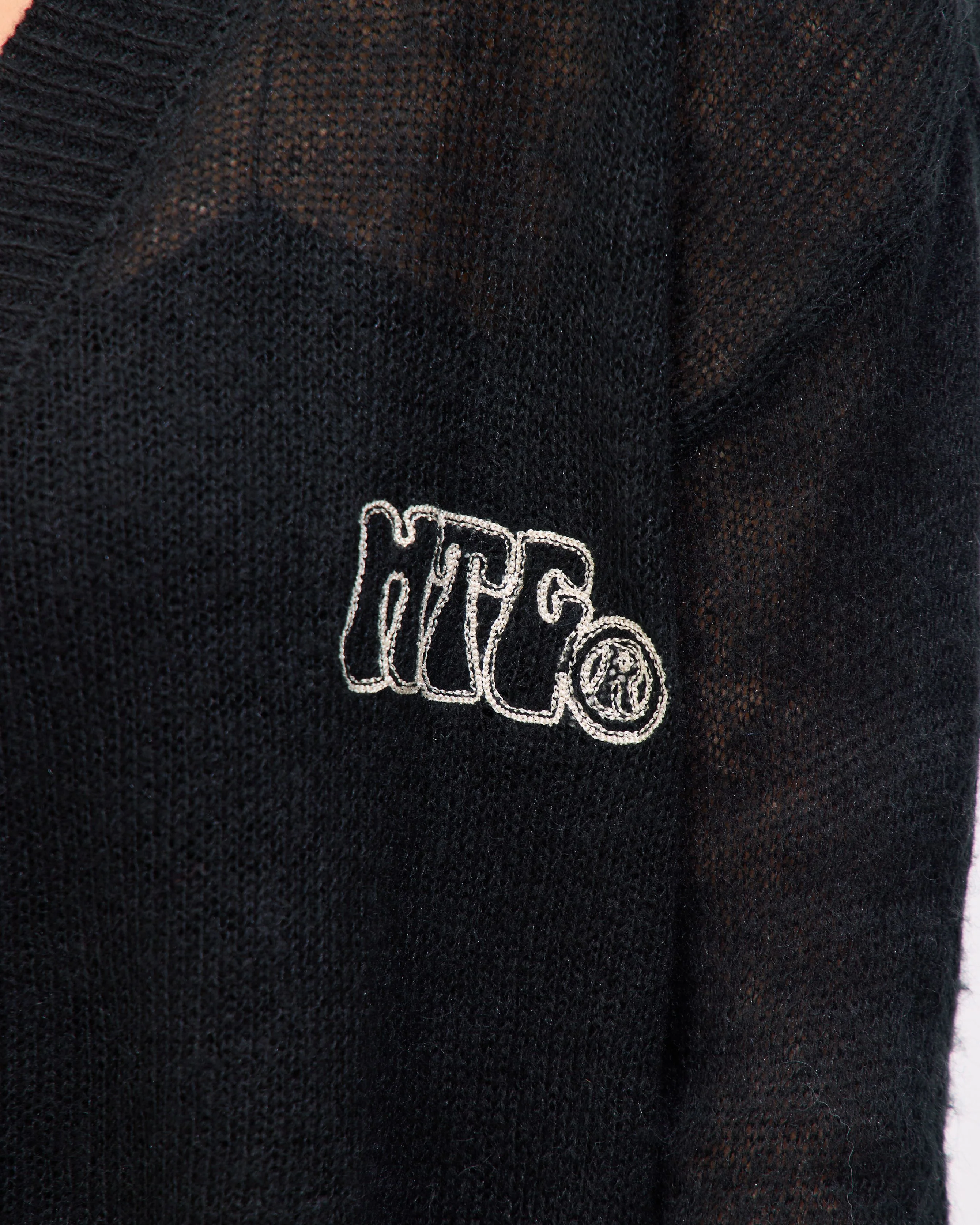 Womens Mohair Cardigan in Black