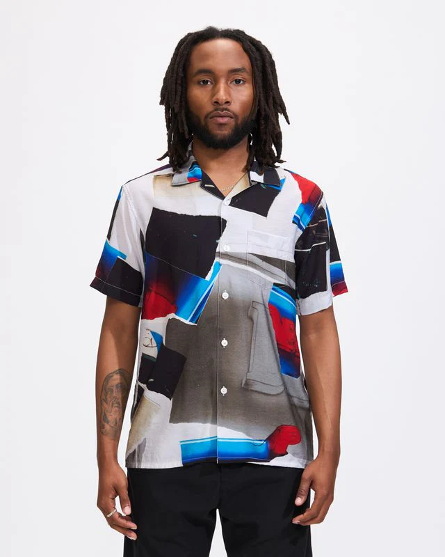 Torn Rayon Shirt in Multi