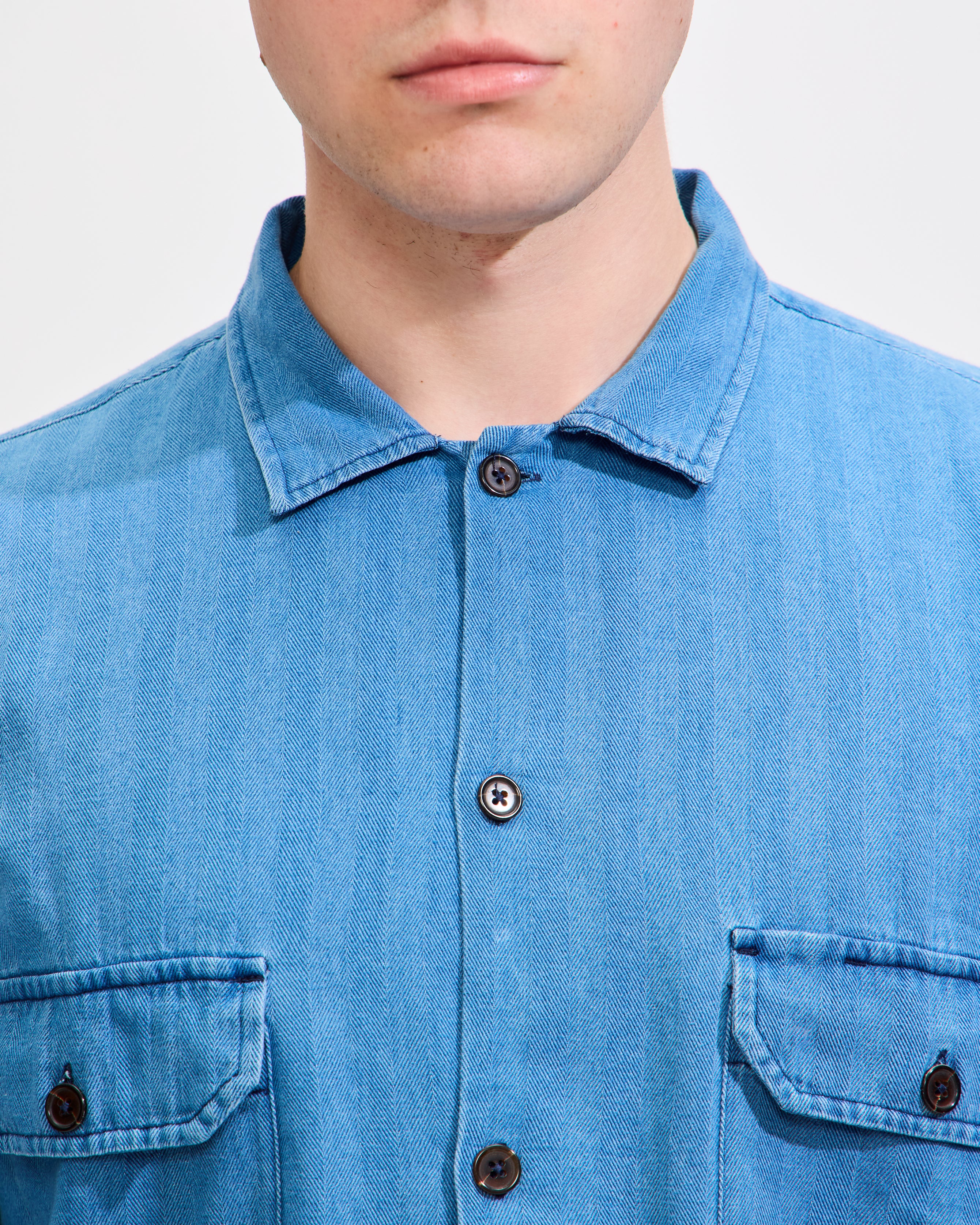 L/S Utility Shirt in Washed Indigo