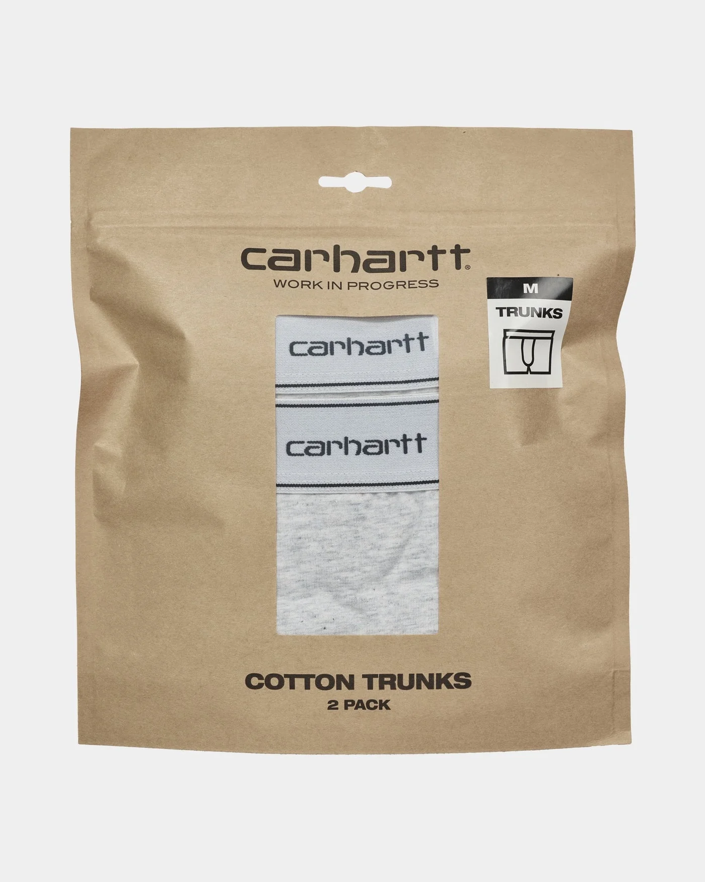 Cotton Trunks in Ash Heather