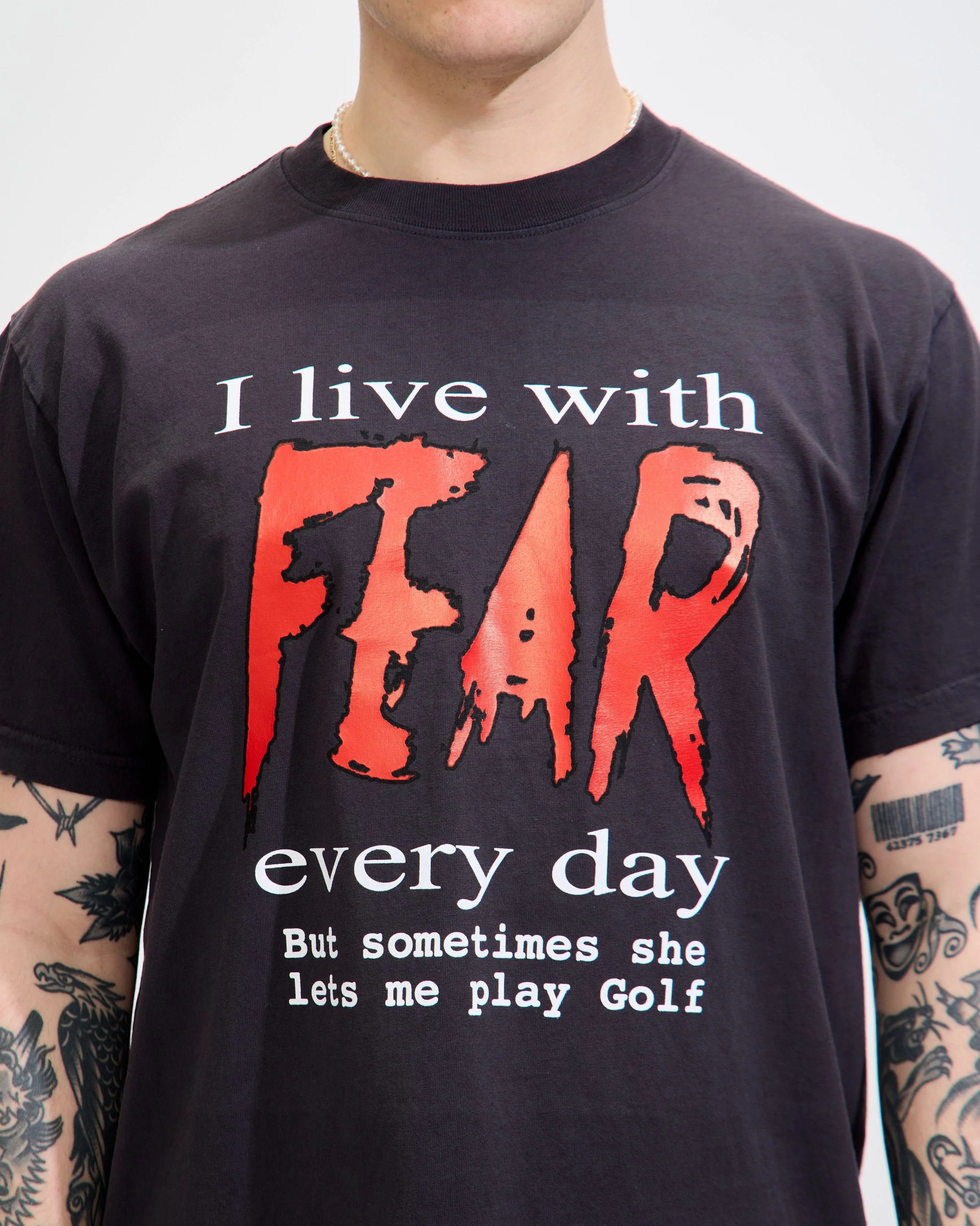 Fear T-Shirt in Vintage Black