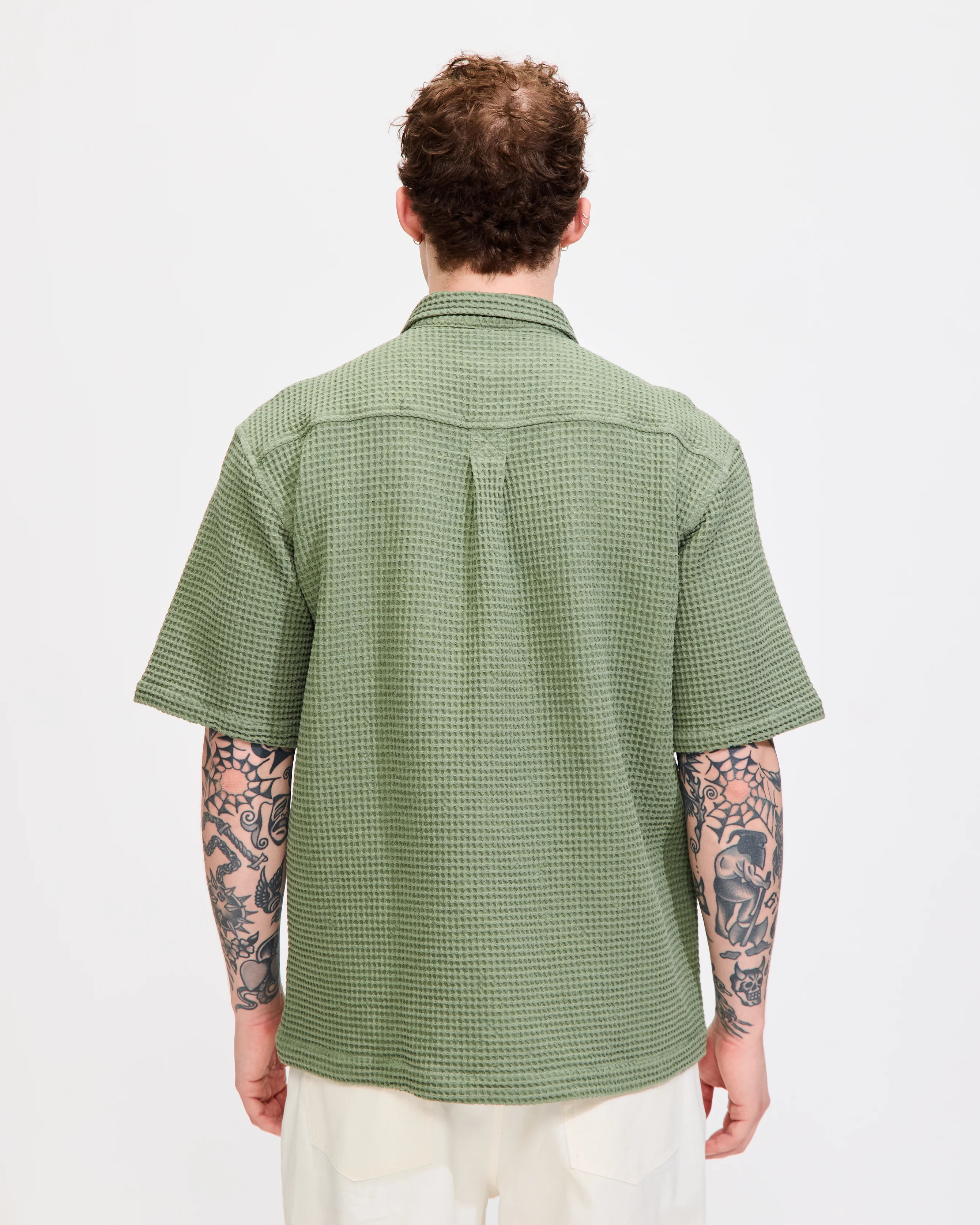 Tech Overshirt in Birch Pike Waffle