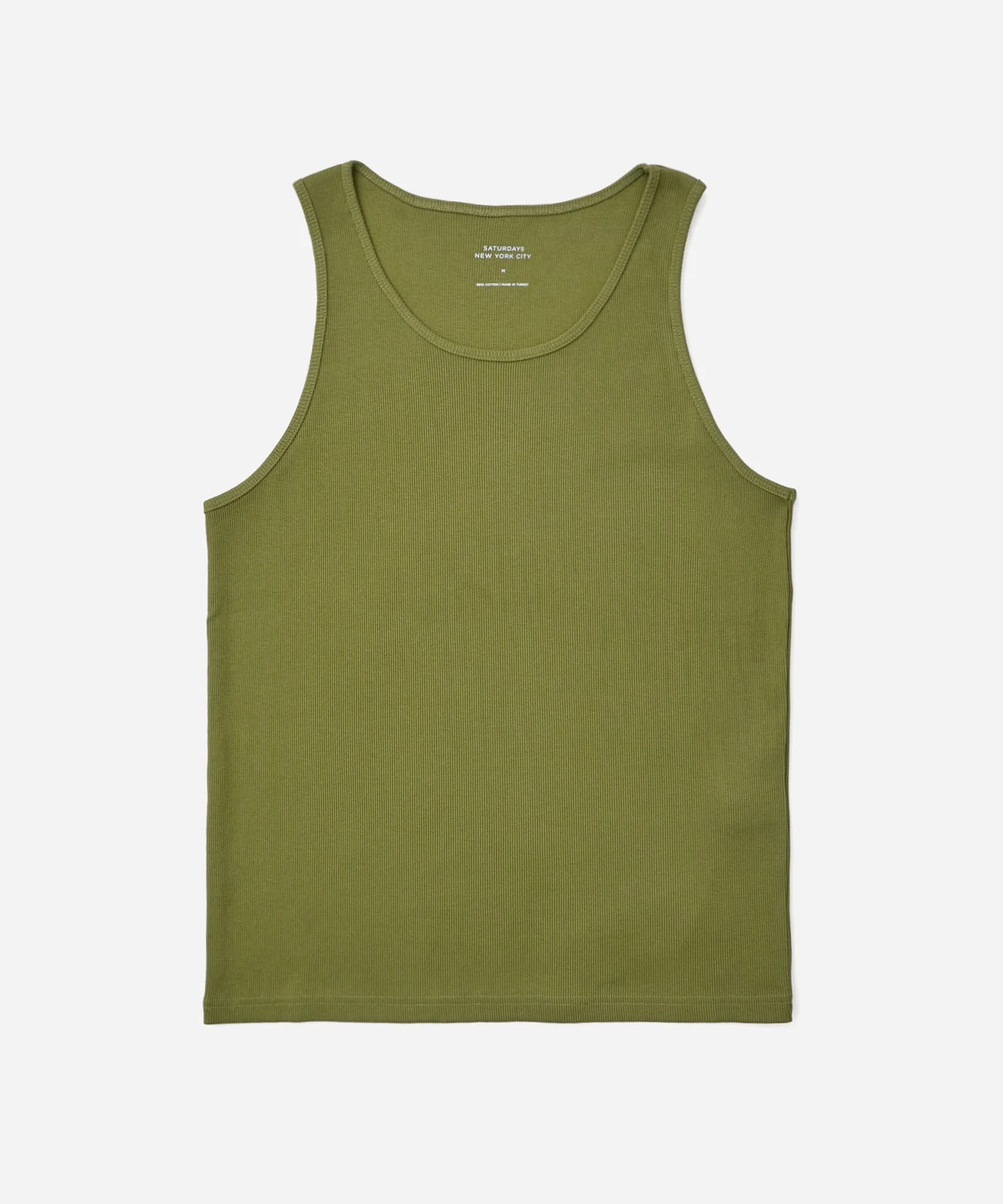 Cotton Rib Tank in Mayfly